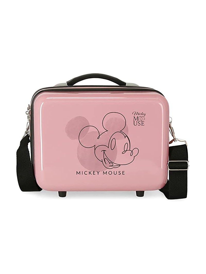 Neceser duro Disney Mickey Outline rosa