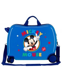Maleta correpasillos Disney Circle Mickey azul