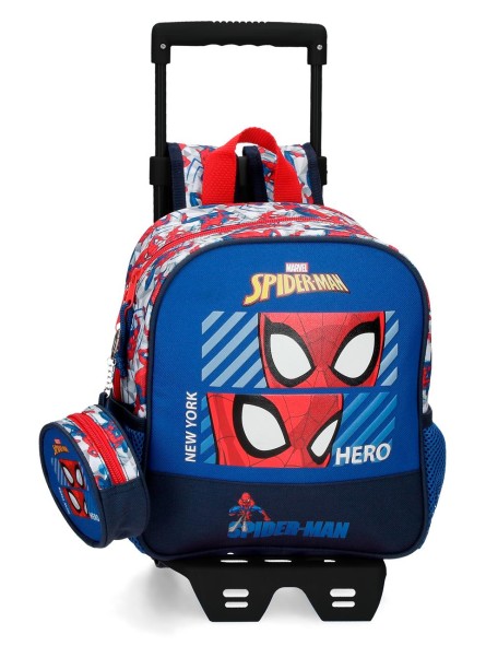 Mochila preescolar con carro Spiderman Hero