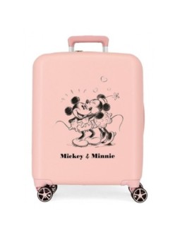 Maleta cabina Disney Mickey & Minnie Kisses rosa