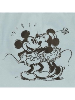 Estuche neceser triple cremallera Mickey y Minnie Kisses