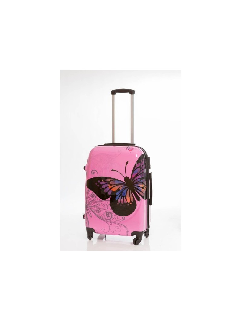 Maleta grande Mariposas rosa + regalo bascula