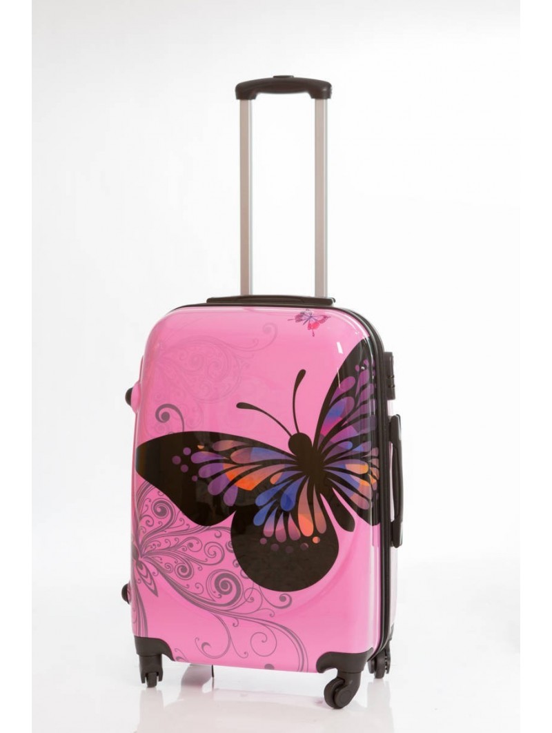 Saltar cantante Ineficiente Maleta grande Mariposas rosa + regalo bascula